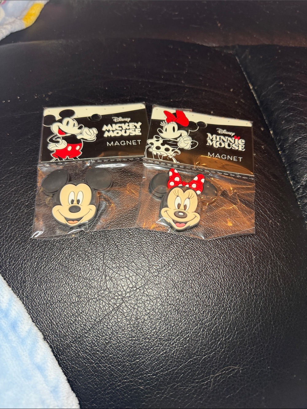 Disney Black, Red, Cream Mickey & Minnie Face Magnet Duo